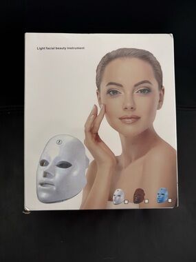 LED Light Facial Mask for Skin Rejuvenation - White
